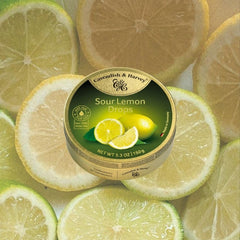 Gift-ready Cavendish & Harvey lemon drops tin, ideal for sharing.