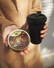 Cavendish & Harvey Kaffee Drops bottle close-up showing compact packaging for on-the-go enjoyment