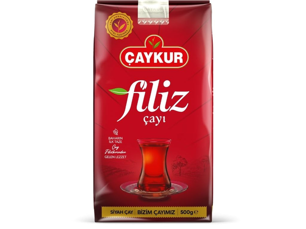 Caykur Filiz black tea first harvest golden tips in premium loose leaf packaging for bright brew
