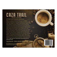 Steaming cup of Caza Trail Kona Blend to showcase inviting aroma and easy brew.