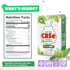 CBSé Mountain Herbs loose leaf mate display, ideal for bulk purchase and fresh aroma