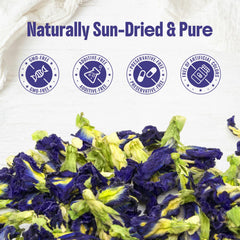 CCnature blue tea brew in cup showcasing vivid color for color-changing drinks