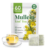 CCnature premium mullein tea bags pack, 60-count, convenient for daily ritual.