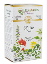 Celebration Herbals Organic Anise Seed Tea Bags ready for caffeine-free sipping.