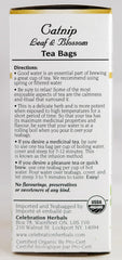 Celebration Herbals tea cup infusing shows rising fragrant herbal steam.