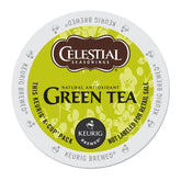 Celestial Seasonings authentic green tea K-Cup brew for Keurig, delivering a smooth, balanced cup.