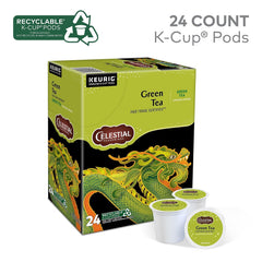 Celestial Seasonings K-Cup Bai Mu Dan blend close-up highlighting white tea balance.