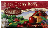 Celestial Seasonings Black Cherry Berry tea box with inviting aroma.