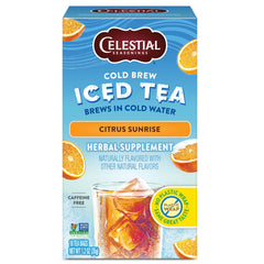 Celestial Seasonings Citrus Sunrise tea bags for cold brew convenience and fresh flavor.