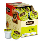 Celestial Seasonings decaf green tea K-Cup pod close-up, convenient evening brew