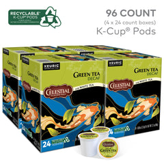 Celestial Seasonings decaf green tea leaves close-up showing natural flavors