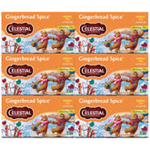Celestial Seasonings Gingerbread Spice tea boxes on shelf invite a cozy ritual.
