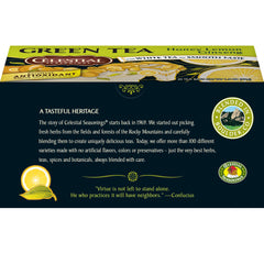 Front of Celestial Seasonings box showing 20-count tea bags and gluten-free option