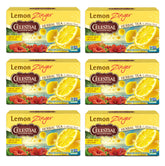 Celestial Seasonings Lemon Zinger tea bag steeping for a comforting hot cup