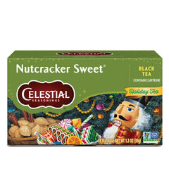 Nutcracker Sweet tea box with festive packaging, ideal for giftable holiday moments.