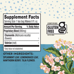 Celestial Seasonings Sleepytime Extra tea bags close-up highlighting caffeine-free relaxation.