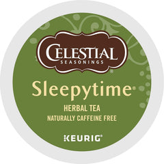 Celestial Seasonings Sleepytime packaging close-up highlighting chamomile and spearmint
