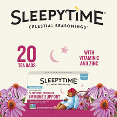 Mug steeping Celestial Seasonings Sleepytime Wellness tea creates a soothing nightly ritual