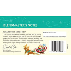 Tea bags ready for quick, comforting steep with Celestial Seasonings Sugar Cookie Sleigh Ride.