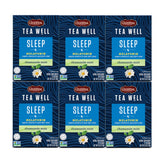 Celestial Seasonings TeaWell Sleep with Melatonin box front view for nightly relaxation.