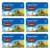Celestial Seasonings Tension Tamer tea box front shows packaging for quick calm moments.