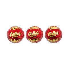 Cella's dark chocolate cherries close-up, glossy shell with liquid center.