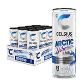 CELSIUS Arctic Vibe Frozen Berry can delivering a refreshing pre-workout energy boost