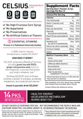 CELSIUS Cranberry Lemon box with powder sticks ideal for quick hydration.