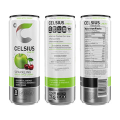 CELSIUS green tea ingredients close-up highlighting EGCG and caffeine