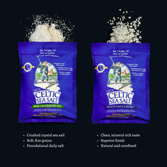 Celtic Sea Salt hand-harvested collection reflects traditional coastal methods.