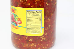 Cento Diced Hot Cherry Pepper Spread closeup highlights crunchy peppers and bold heat.