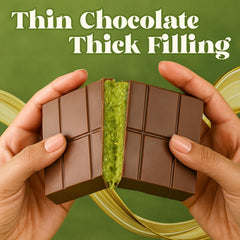 Ceres Gourmet Dubai Crispy Knafeh Bar coating-detail features rich chocolate glaze.