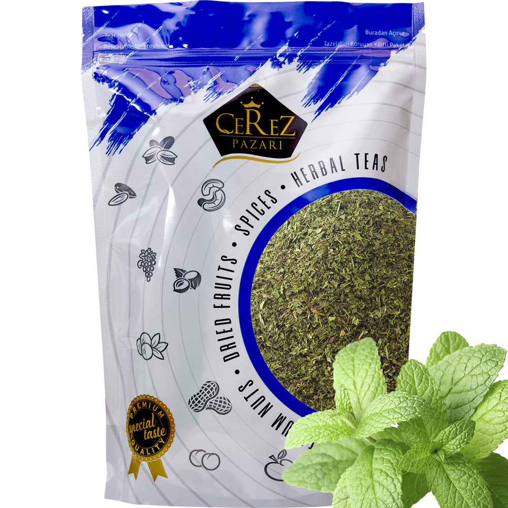 Çerez Pazarı dried spearmint leaves 1lb bag ideal for tea and cooking.