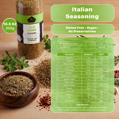 Cerez Pazari Italian Seasoning label close-up with natural herbs