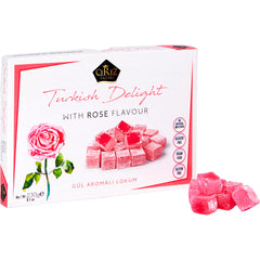 Çerez Pazarı Turkish Delight with Rose Flavor, rose-dusted bite-size pieces ideal with tea