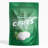 Certs Mints spearmint pack closeup for quick, refreshing breath