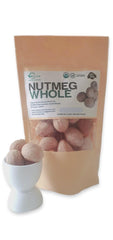 Ceylon Rustic Savour Organic Nutmeg whole 56g, front view showing premium packaging for versatile use