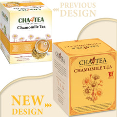 Cha4TEA 36-count pack shown for convenient daily chamomile ritual.