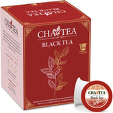 Cha4TEA black tea pods pour into a hot 6oz cup for a bold start.