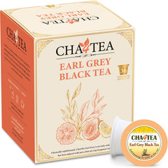 Cha4TEA Earl Grey pods 36-count box front for quick Keurig brewing