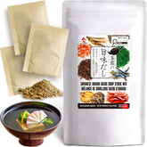 Chaganju Dashi packet close-up shows premium dashi blend for rich umami.