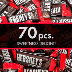Individually wrapped Hershys Special Dark chocolates for gifting