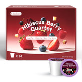 Chaism Hibiscus Berry Quartet K-Cup pods for quick, mess-free brewing.