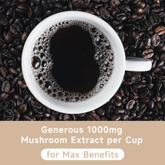 Chaism mushroom coffee brew in a mug with rich aroma.