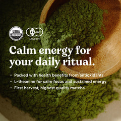 Chamberlain Coffee ceremonial-grade matcha from Japanese green tea leaves, premium quality