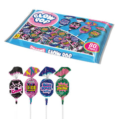Charms Blow Pop Blue Razzberry lollipop with gum center, two-in-one fun for kids and adults