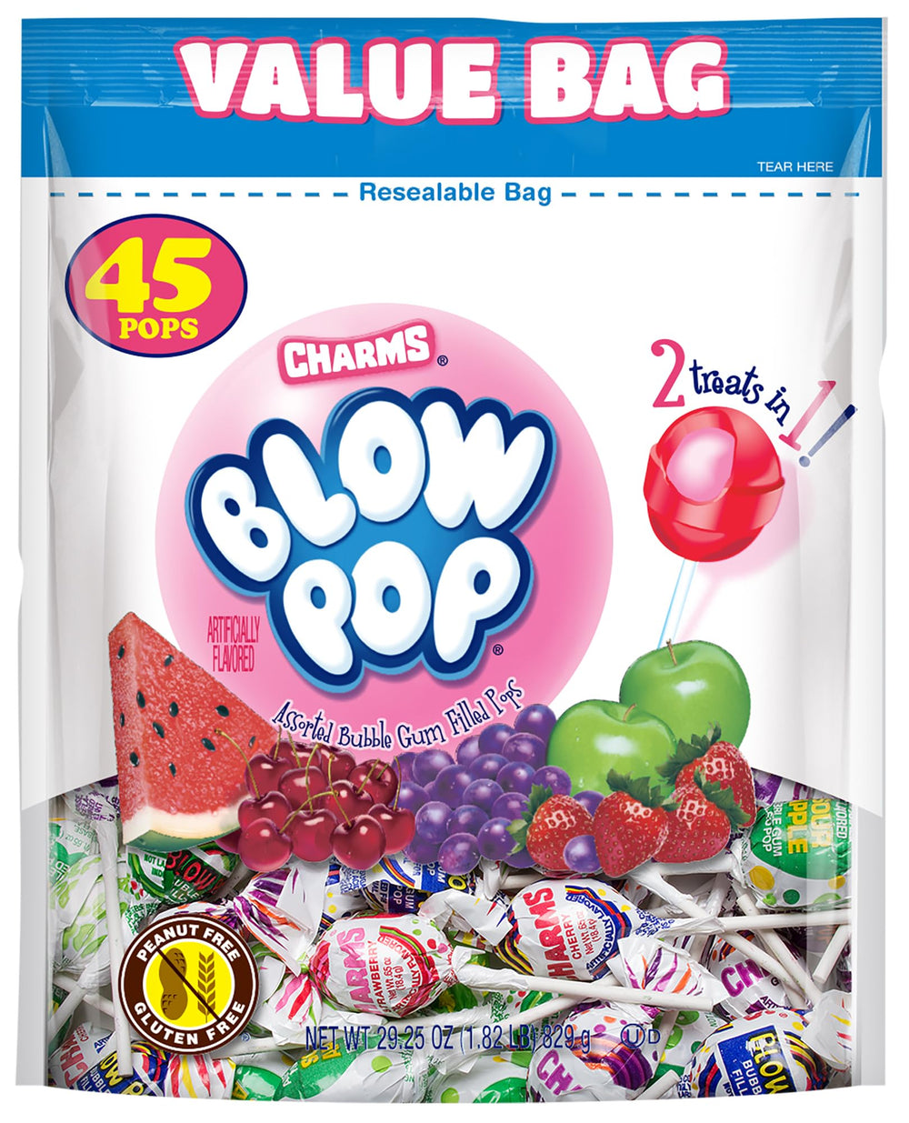 Charms Blow Pop packaged lollipops ready for sharing and gifting