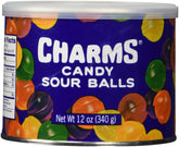 Charms Sour Balls assortment showing vibrant colors for snacking