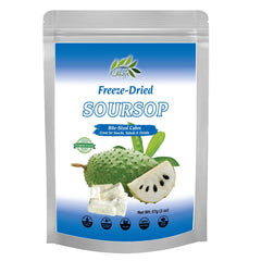 CHAVI freeze-dried soursop pieces close-up show crisp texture for a quick snack.