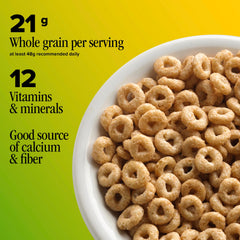Cheerios Apple Cinnamon apple chunks close-up with real fruit bits.